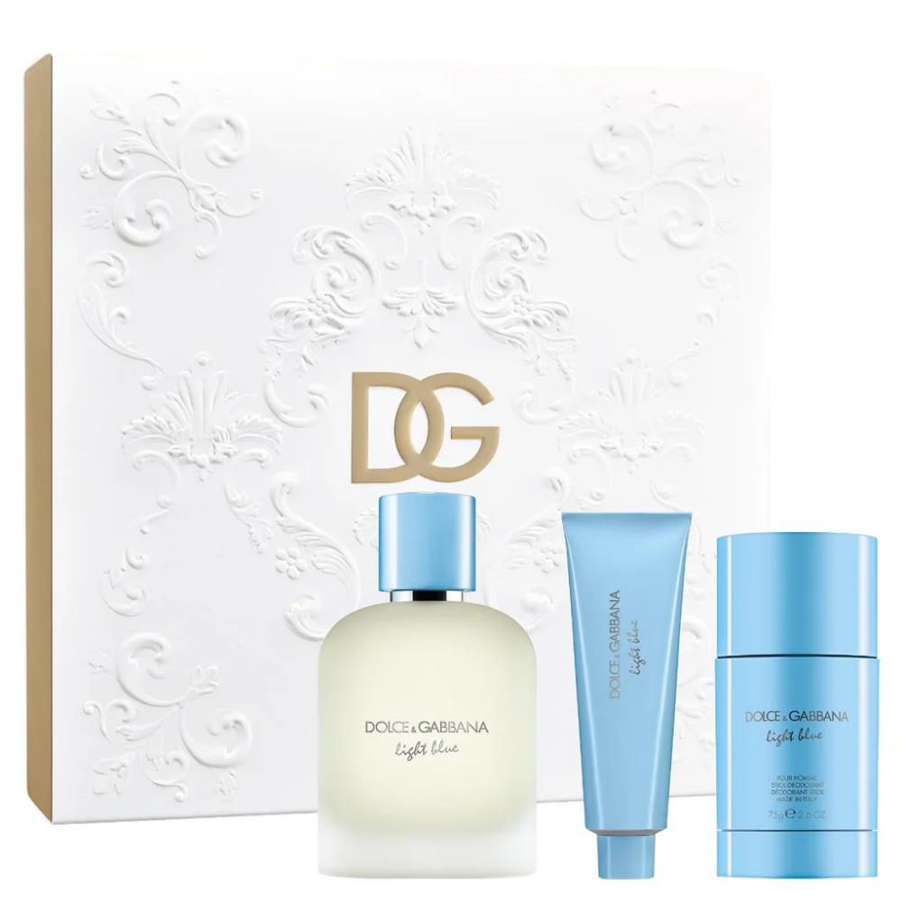 Dolce & Gabbana Light Blue Pour Homme EDT 100 ml + 75 ml Deodorant + 50 ml Shower Gel Erkek Parfüm Seti