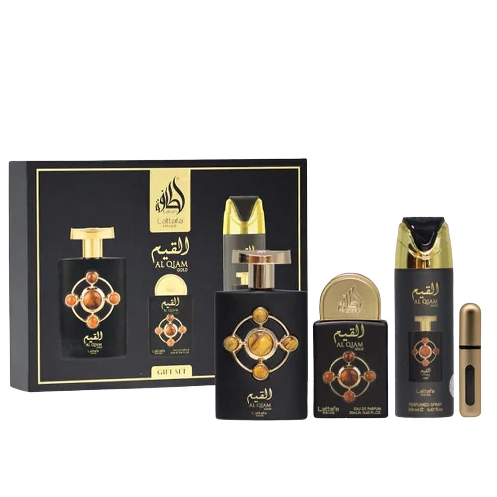 Lattafa Pride Al Qiam Gold EDP 100 ml + EDP 20 ml + Deodorant 200 ml Unisex Parfüm Seti