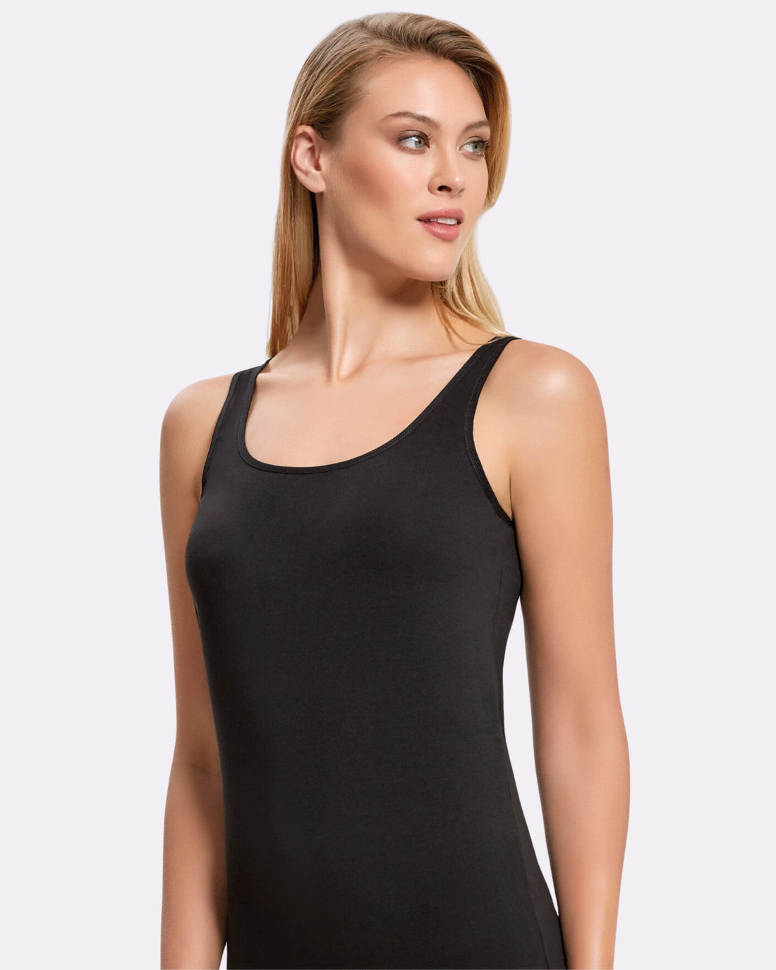 Pamuklu Kadın Elastan Geniş Askılı Atlet 2013