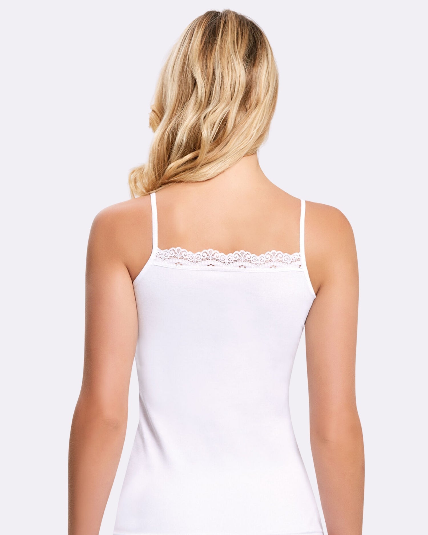 Pamuk Elastan Kadın Dantelli V Yaka İp Askılı Atlet  2267