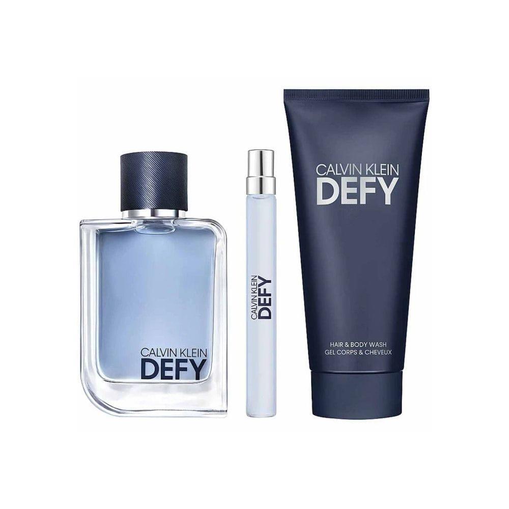 Calvin Klein Defy EDT 100 ml + EDT 10 ml + 100 ml Hair &amp; Body Wash Erkek Parfüm Seti