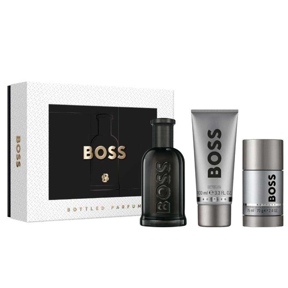 Hugo Boss Bottled Parfum 100 ml+Shower Gel 100 ml+Deostick 75 ml Erkek Parfüm Seti