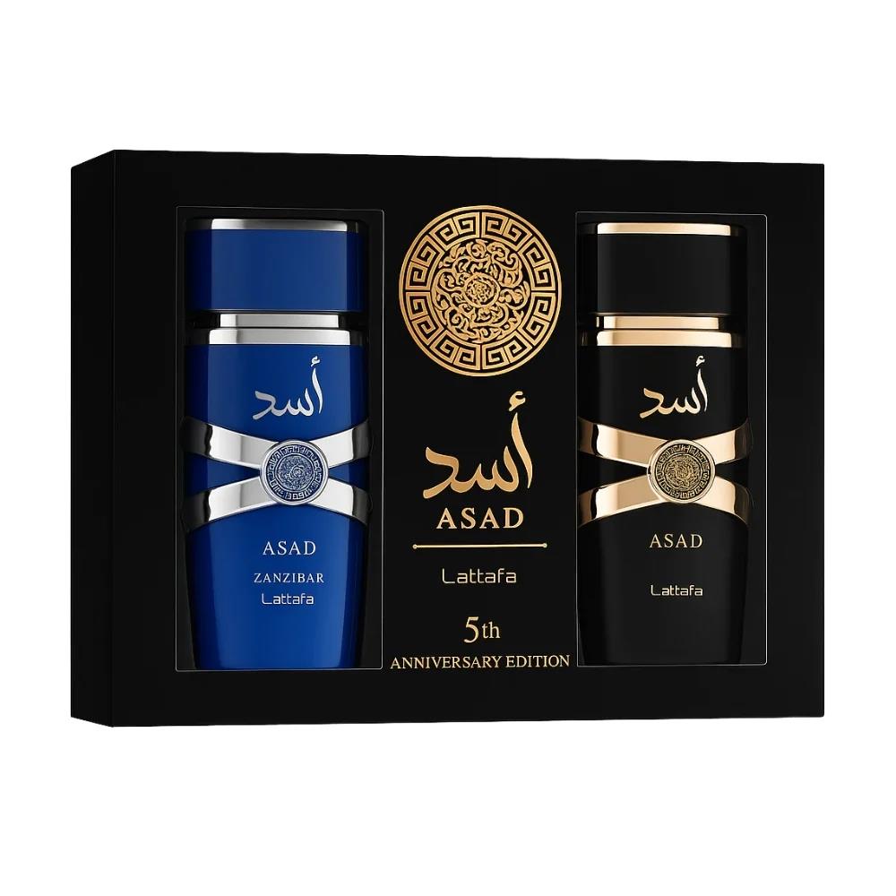 Lattafa Asad EDP 100 ml + Asad Zanzibar EDP 100 ml Erkek Parfüm Seti