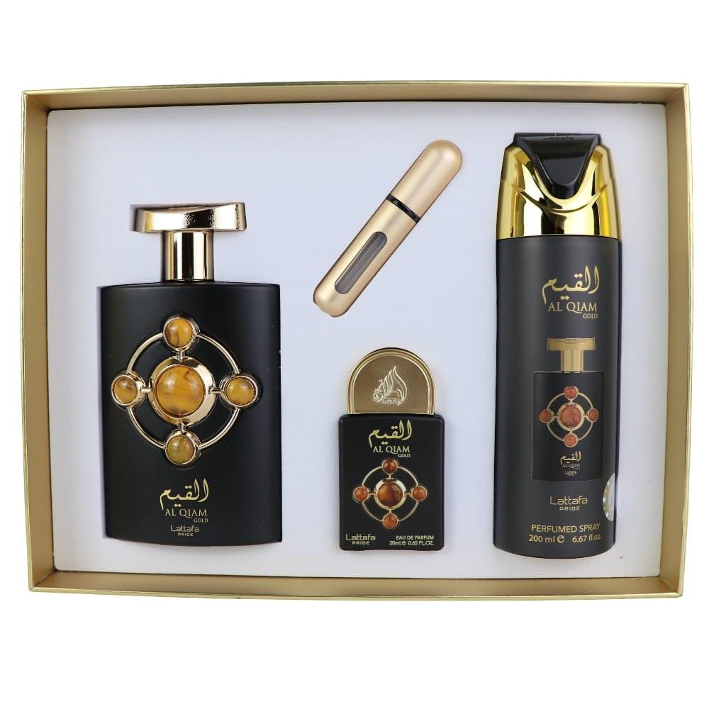 Lattafa Pride Al Qiam Gold EDP 100 ml + EDP 20 ml +  Deodorant 200 ml Unisex Parfüm Seti