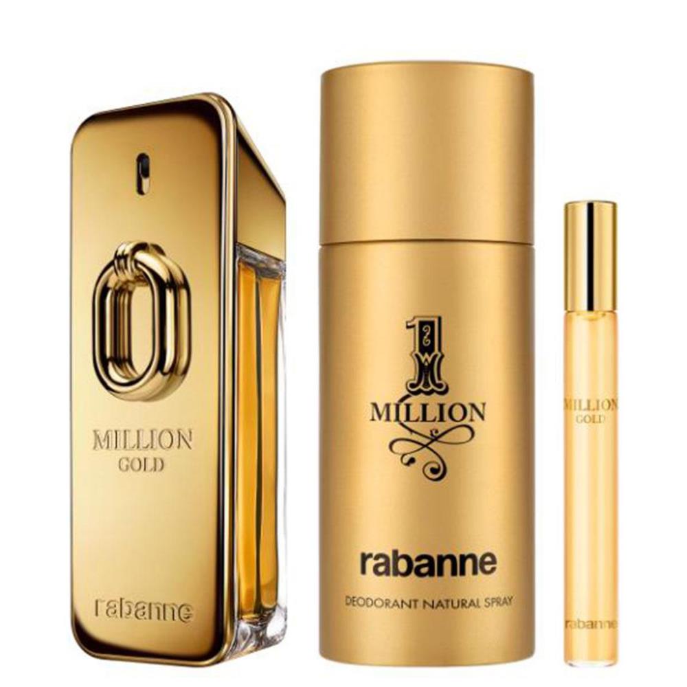 Paco Rabanne Million Gold Intense EDP 100 ml + EDT 10 ml + 150 ml Deo Erkek Parfüm Seti
