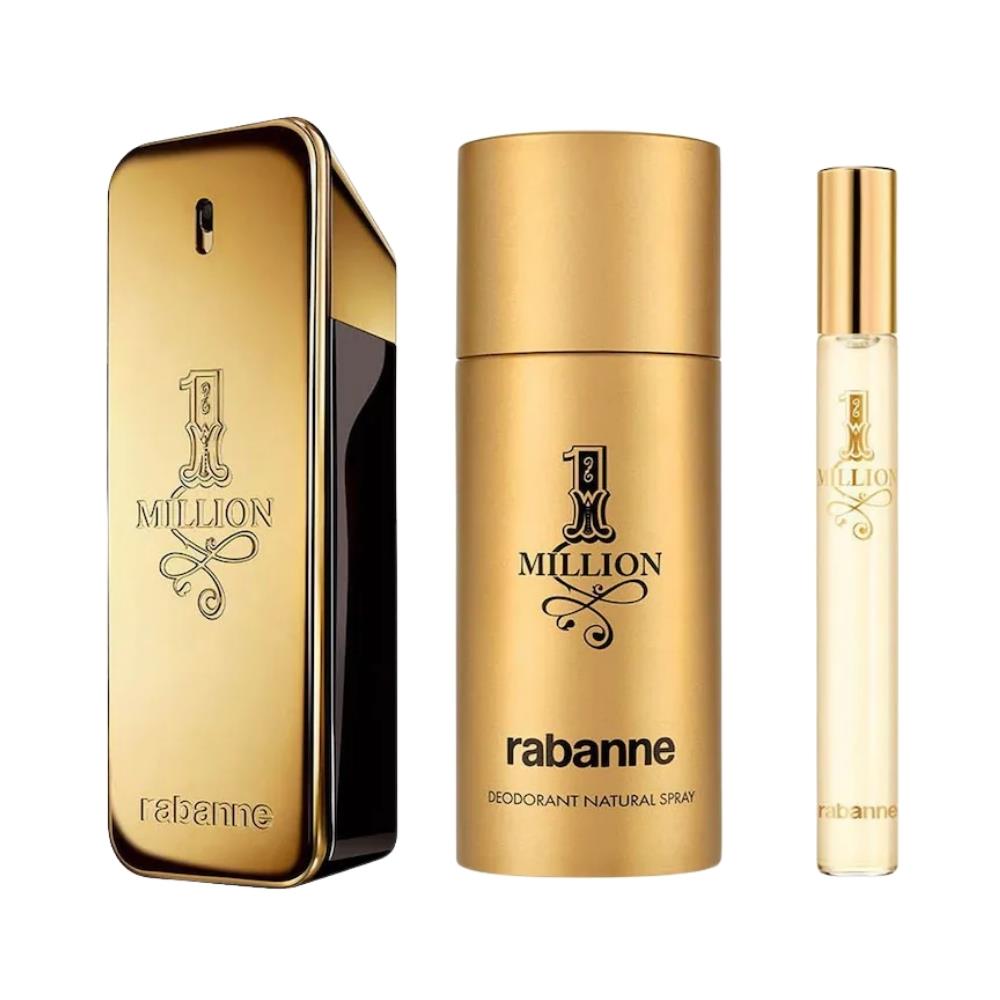 Rabanne 1 Million EDT 100 ml + EDT 10 ml + 150 ml Deospray Erkek Parfüm Seti